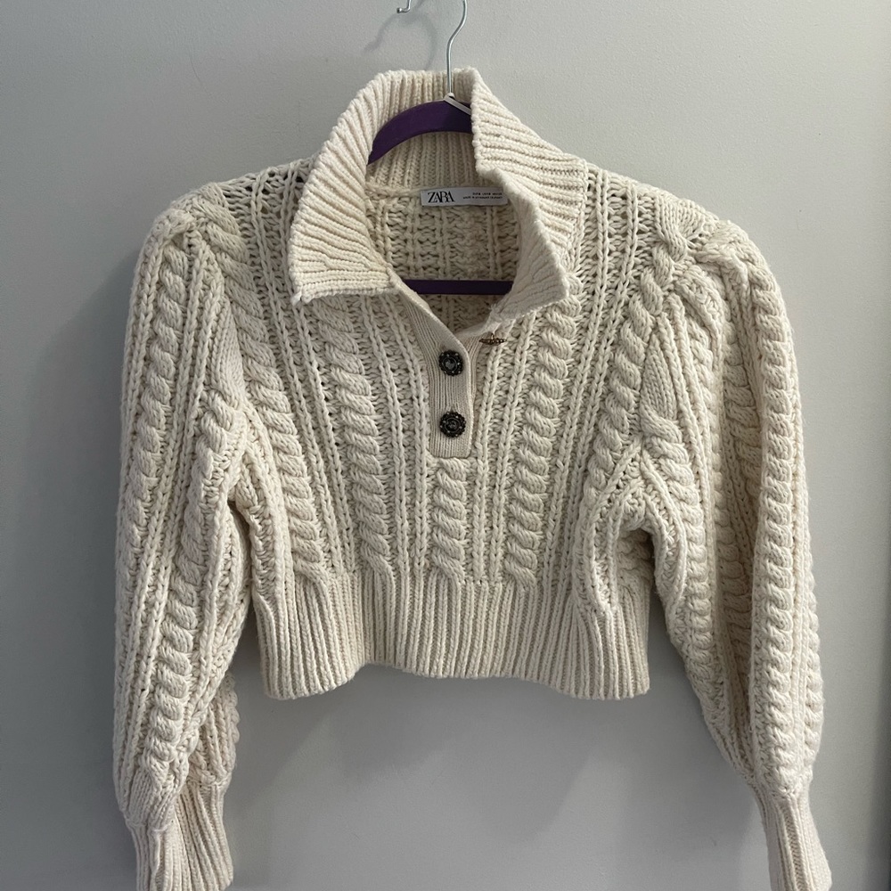 Zara crop knit